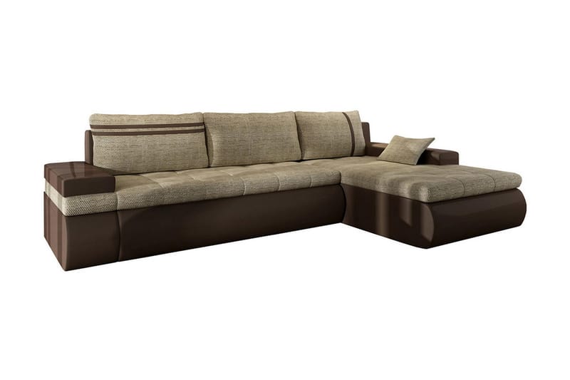Lavona Divanbäddsoffa Höger, Beige/Grå