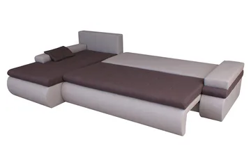 Lavona Divanbäddsoffa Vänster - Svart/Grå - Möbler - Soffa - Bäddsoffa - Bäddsoffa längsbäddad