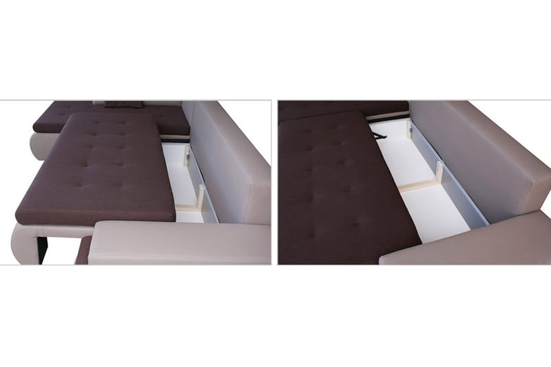 Lavona Divanbäddsoffa Vänster - Svart/Grå - Möbler - Soffa - Bäddsoffa - Bäddsoffa längsbäddad