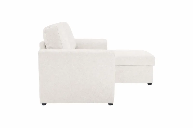 Leia 3-sits vändbar Bäddsoffa med divan och förvaring - Beige - Möbler - Soffa - Bäddsoffa - Bäddsoffa divan