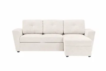 Leia 3-sits vändbar Bäddsoffa med divan och förvaring - Beige - Möbler - Soffa - Bäddsoffa - Bäddsoffa divan