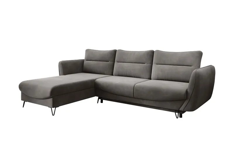 Lence Bäddsoffa m. Divan Förvaring, Grå