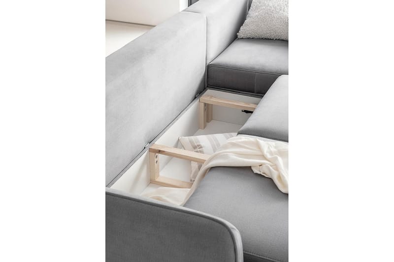Lence Bäddsoffa m. Divan Förvaring - Mörkbeige - Möbler - Soffa - Bäddsoffa - Bäddsoffa divan