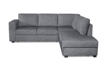 Leo Bäddsoffa 3-sits med Schäslong Höger - Grå - Möbler - Soffa - Bäddsoffa - Bäddsoffa divan