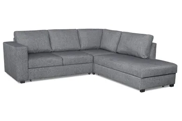 Leo Bäddsoffa 3-sits med Schäslong Höger - Grå - Möbler - Soffa - Bäddsoffa - Bäddsoffa divan