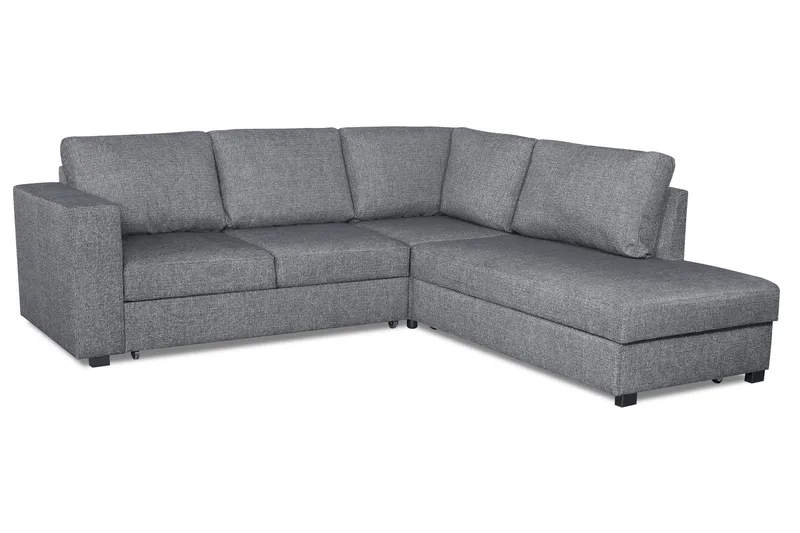 Leo Bäddsoffa 3-sits med Schäslong Höger - Grå - Möbler - Soffa - Bäddsoffa - Bäddsoffa divan