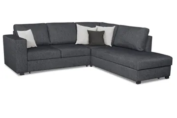 Leo Bäddsoffa 3-sits med Schäslong Höger - Mörkgrå - Möbler - Soffa - Bäddsoffa - Bäddsoffa divan