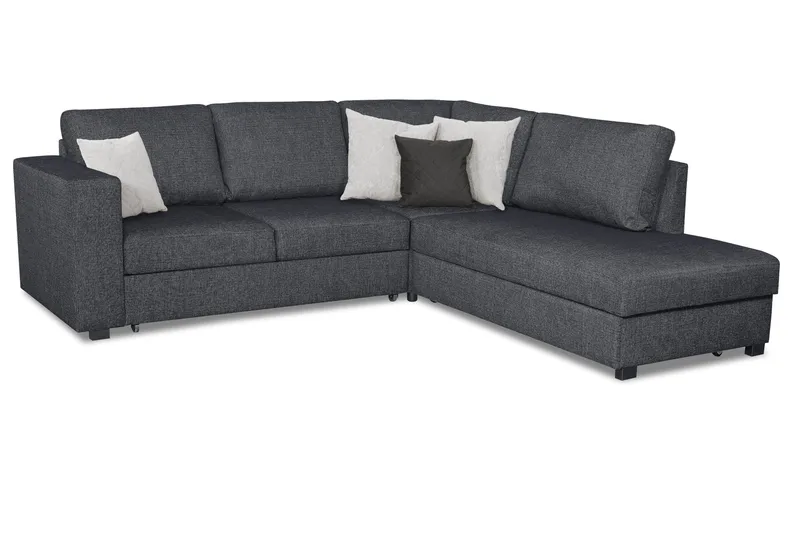 Leo Bäddsoffa 3-sits med Schäslong Höger - Mörkgrå - Möbler - Soffa - Bäddsoffa - Bäddsoffa divan