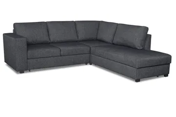 Leo Bäddsoffa 3-sits med Schäslong Höger - Mörkgrå - Möbler - Soffa - Bäddsoffa - Bäddsoffa divan