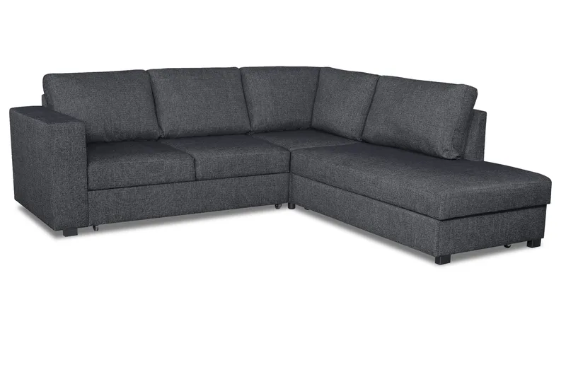 Leo Bäddsoffa 3-sits med Schäslong Höger - Mörkgrå - Möbler - Soffa - Bäddsoffa - Bäddsoffa divan
