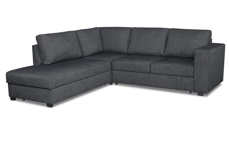 Leo Bäddsoffa 3-sits med Schäslong Vänster - Mörkgrå - Möbler - Soffa - Bäddsoffa - Bäddsoffa divan