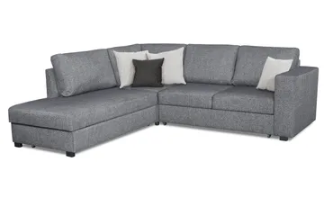 Leo Bäddsoffa 3-sits med Schäslong Vänster - Mellangrå - Möbler - Soffa - Bäddsoffa - Bäddsoffa divan