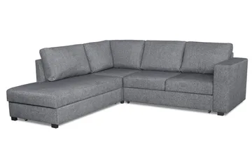 Leo Bäddsoffa 3-sits med Schäslong Vänster - Mellangrå - Möbler - Soffa - Bäddsoffa - Bäddsoffa divan