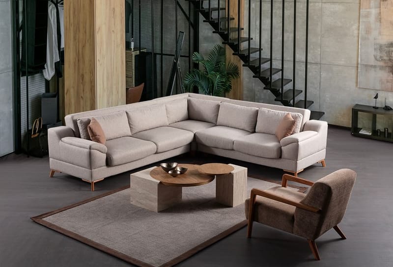 Lepinas 6-sits Hörnsoffa - Möbler - Soffa - Bäddsoffa - Bäddsoffa längsbäddad