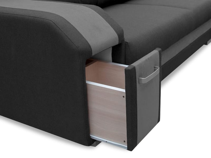 Lesley 4-sits Hörnbäddsoffa med förvaring - beige - Möbler - Soffa - Bäddsoffa - Hörnbäddsoffa
