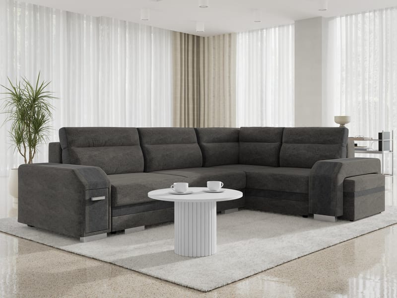 Lesley 4-sits Hörnbäddsoffa med förvaring - Möbler - Soffa - Bäddsoffa - Hörnbäddsoffa