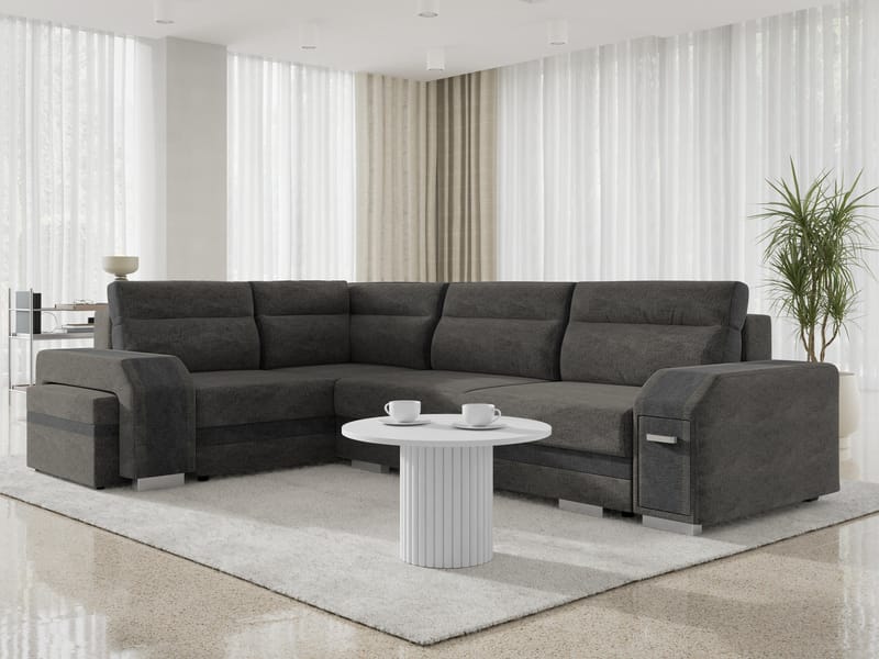 Lesley 4-sits Hörnbäddsoffa med förvaring - Möbler - Soffa - Bäddsoffa - Hörnbäddsoffa