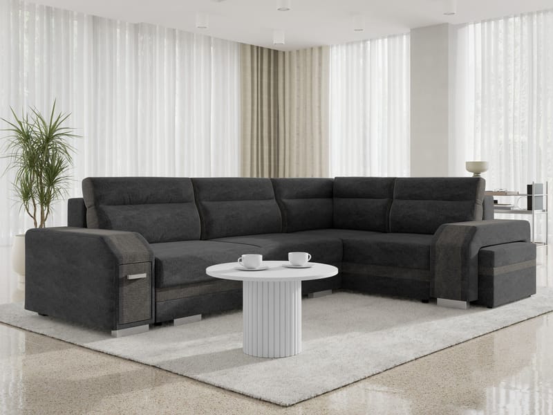 Lesley 4-sits Hörnbäddsoffa med förvaring - Möbler - Soffa - Bäddsoffa - Hörnbäddsoffa