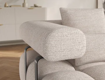 Levvi 3-sits Bubblig Bäddsoffa med Divan Höger - Bazalt 18 - Möbler - Soffa - Bäddsoffa - Bäddsoffa divan