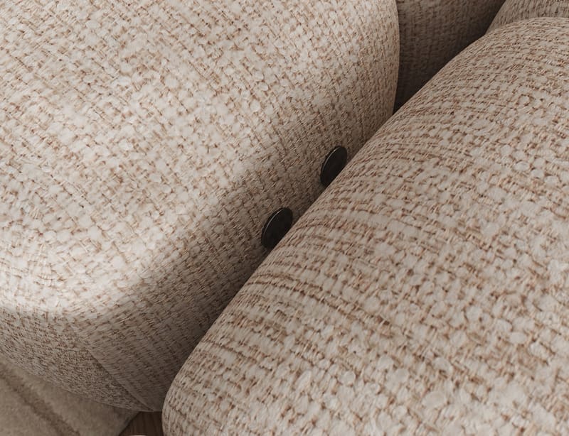 Levvi 3-sits Bubblig Bäddsoffa med Divan Höger - Bazalt 18 - Möbler - Soffa - Bäddsoffa - Bäddsoffa divan
