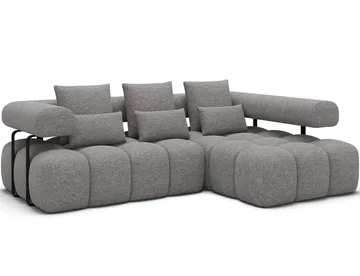 Levvi 3-sits Bubblig Bäddsoffa med Divan Höger - Coralline 03 - Möbler - Soffa - Bäddsoffa - Bäddsoffa divan