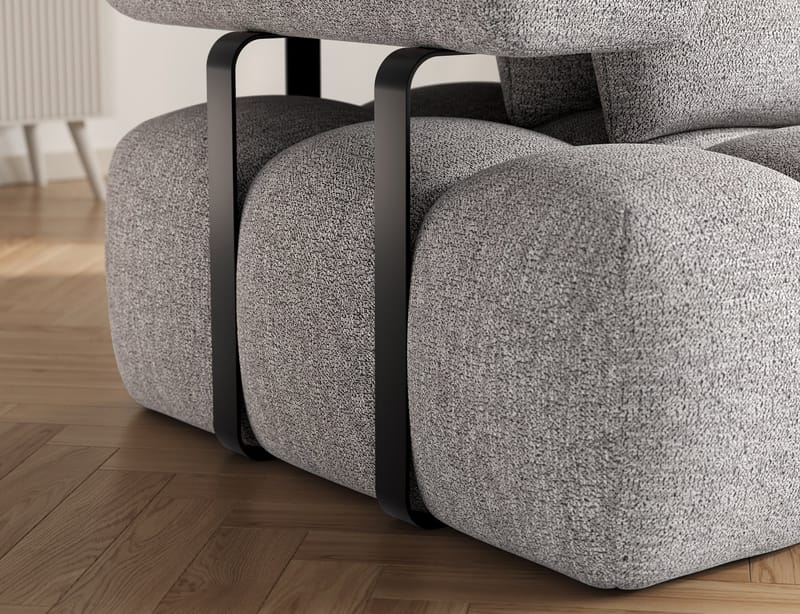 Levvi 3-sits Bubblig Bäddsoffa med Divan Höger - Coralline 03 - Möbler - Soffa - Bäddsoffa - Bäddsoffa divan