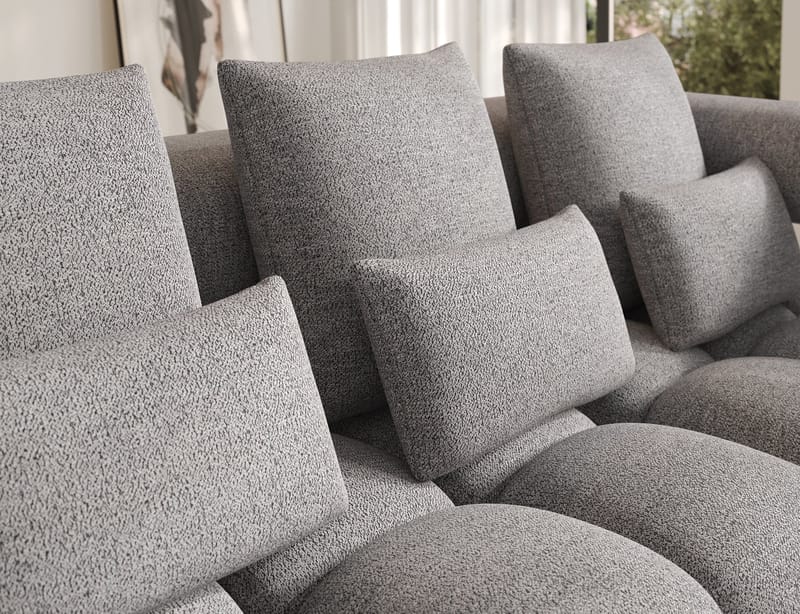 Levvi 3-sits Bubblig Bäddsoffa med Divan Höger - Coralline 03 - Möbler - Soffa - Bäddsoffa - Bäddsoffa divan