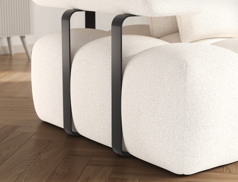 Levvi 3-sits Bubblig Bäddsoffa med Divan Höger - Jaffray 01 - Möbler - Soffa - Bäddsoffa - Bäddsoffa divan