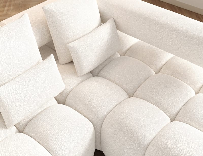 Levvi 3-sits Bubblig Bäddsoffa med Divan Höger - Jaffray 01 - Möbler - Soffa - Bäddsoffa - Bäddsoffa divan