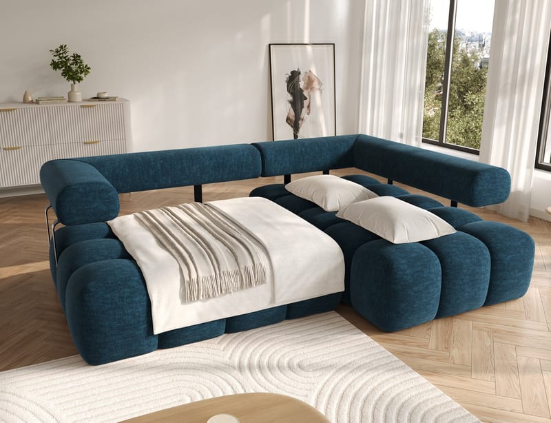 Levvi 3-sits Bubblig Bäddsoffa med Divan Höger - Manhattan 40 - Möbler - Soffa - Bäddsoffa - Hörnbäddsoffa