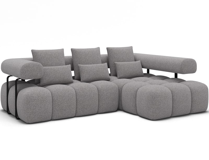 Levvi 3-sits Bubblig Bäddsoffa med Divan Höger, Paolli 04