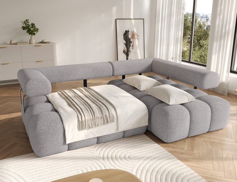 Levvi 3-sits Bubblig Bäddsoffa med Divan Höger - Paolli 04 - Möbler - Soffa - Bäddsoffa - Bäddsoffa divan