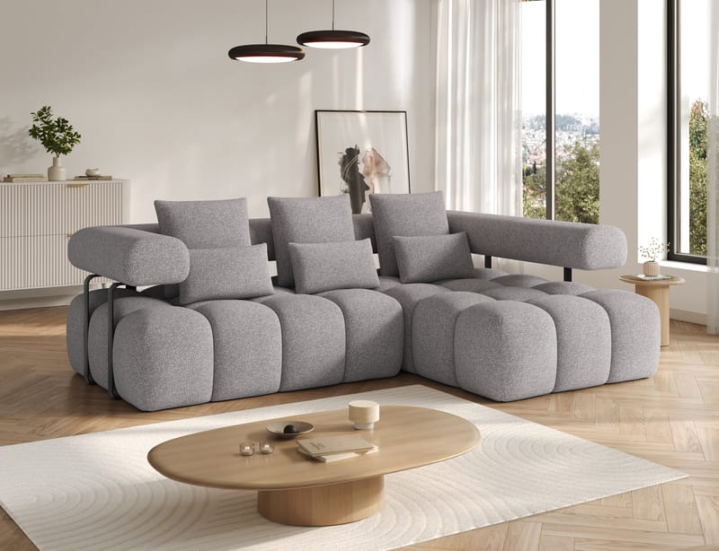 Levvi 3-sits Bubblig Bäddsoffa med Divan Höger - Paolli 04 - Möbler - Soffa - Bäddsoffa - Bäddsoffa divan