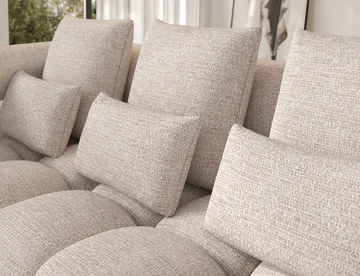 Levvi 3-sits Bubblig Bäddsoffa med Divan Vänster - Bazalt 18 - Möbler - Soffa - Bäddsoffa - Hörnbäddsoffa