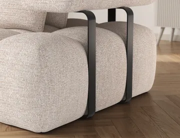 Levvi 3-sits Bubblig Bäddsoffa med Divan Vänster - Bazalt 18 - Möbler - Soffa - Bäddsoffa - Hörnbäddsoffa