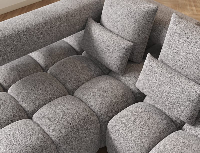 Levvi 3-sits Bubblig Bäddsoffa med Divan Vänster - Coralline 03 - Möbler - Soffa - Bäddsoffa - Bäddsoffa divan