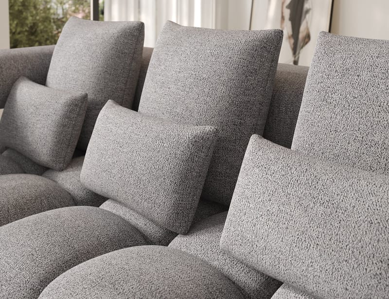 Levvi 3-sits Bubblig Bäddsoffa med Divan Vänster - Coralline 03 - Möbler - Soffa - Bäddsoffa - Bäddsoffa divan