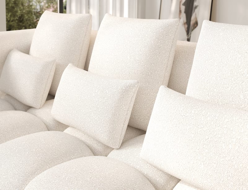 Levvi 3-sits Bubblig Bäddsoffa med Divan Vänster - Jaffray 01 - Möbler - Soffa - Bäddsoffa - Hörnbäddsoffa