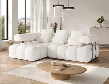 Levvi 3-sits Bubblig Bäddsoffa med Divan Vänster - Jaffray 01 - Möbler - Soffa - Bäddsoffa - Hörnbäddsoffa