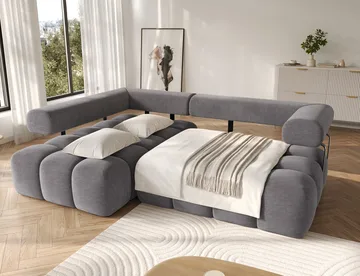 Levvi 3-sits Bubblig Bäddsoffa med Divan Vänster - Manhattan 03 - Möbler - Soffa - Bäddsoffa - Bäddsoffa divan