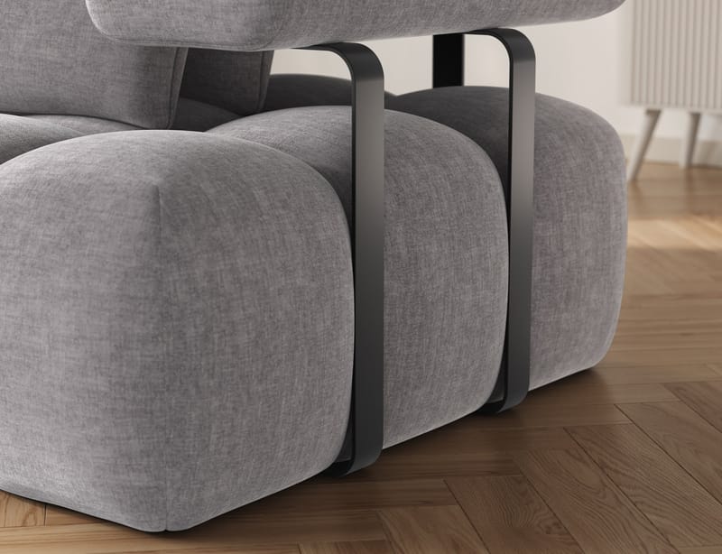 Levvi 3-sits Bubblig Bäddsoffa med Divan Vänster - Manhattan 03 - Möbler - Soffa - Bäddsoffa - Bäddsoffa divan