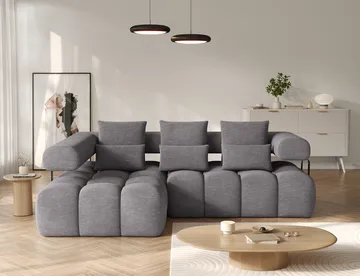 Levvi 3-sits Bubblig Bäddsoffa med Divan Vänster - Manhattan 03 - Möbler - Soffa - Bäddsoffa - Bäddsoffa divan