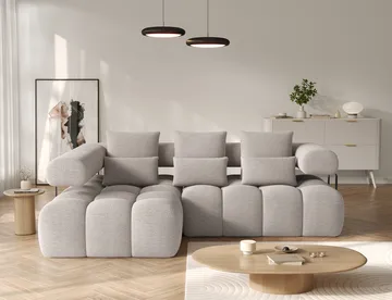 Levvi 3-sits Bubblig Bäddsoffa med Divan Vänster - Royal 18 - Möbler - Soffa - Bäddsoffa - Hörnbäddsoffa