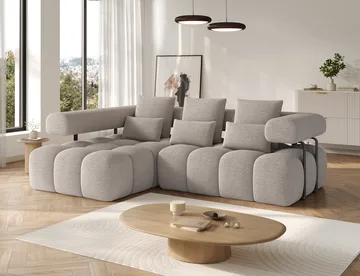 Levvi 3-sits Bubblig Bäddsoffa med Divan Vänster - Royal 18 - Möbler - Soffa - Bäddsoffa - Hörnbäddsoffa