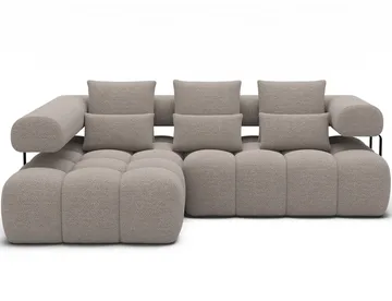 Levvi 3-sits Bubblig Bäddsoffa med Divan Vänster - Royal 18 - Möbler - Soffa - Bäddsoffa - Hörnbäddsoffa