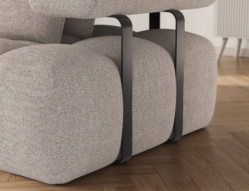 Levvi 3-sits Bubblig Bäddsoffa med Divan Vänster - Royal 18 - Möbler - Soffa - Bäddsoffa - Hörnbäddsoffa