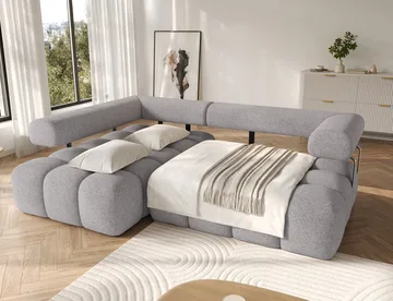 Levvi 3-sits Bubblig Bäddsoffa med Divan Vänster - Paolli 04 - Möbler - Soffa - Bäddsoffa - Hörnbäddsoffa