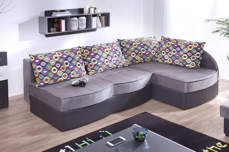 Lido 3-sits Bäddsoffa - Grå - Möbler - Soffa - Bäddsoffa - Bäddsoffa längsbäddad