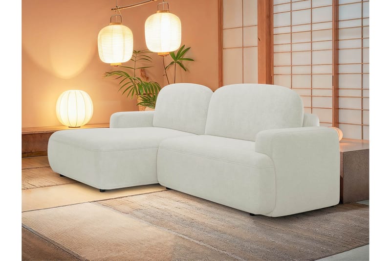 Lifeina Bäddsoffa m. Divan 2-sits - Beige/Vit - Möbler - Soffa - Bäddsoffa - Bäddsoffa divan
