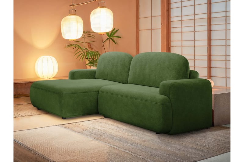 Lifeina Bäddsoffa m. Divan 2-sits - Grön - Möbler - Soffa - Bäddsoffa - Bäddsoffa divan
